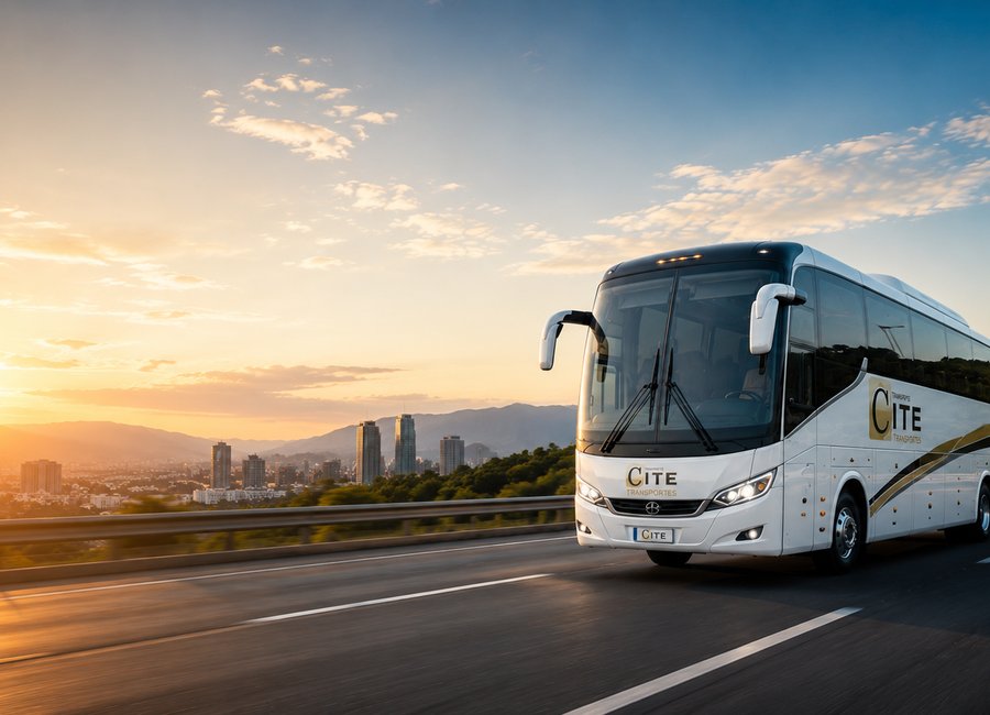 Bus de Transportes CITE en operación